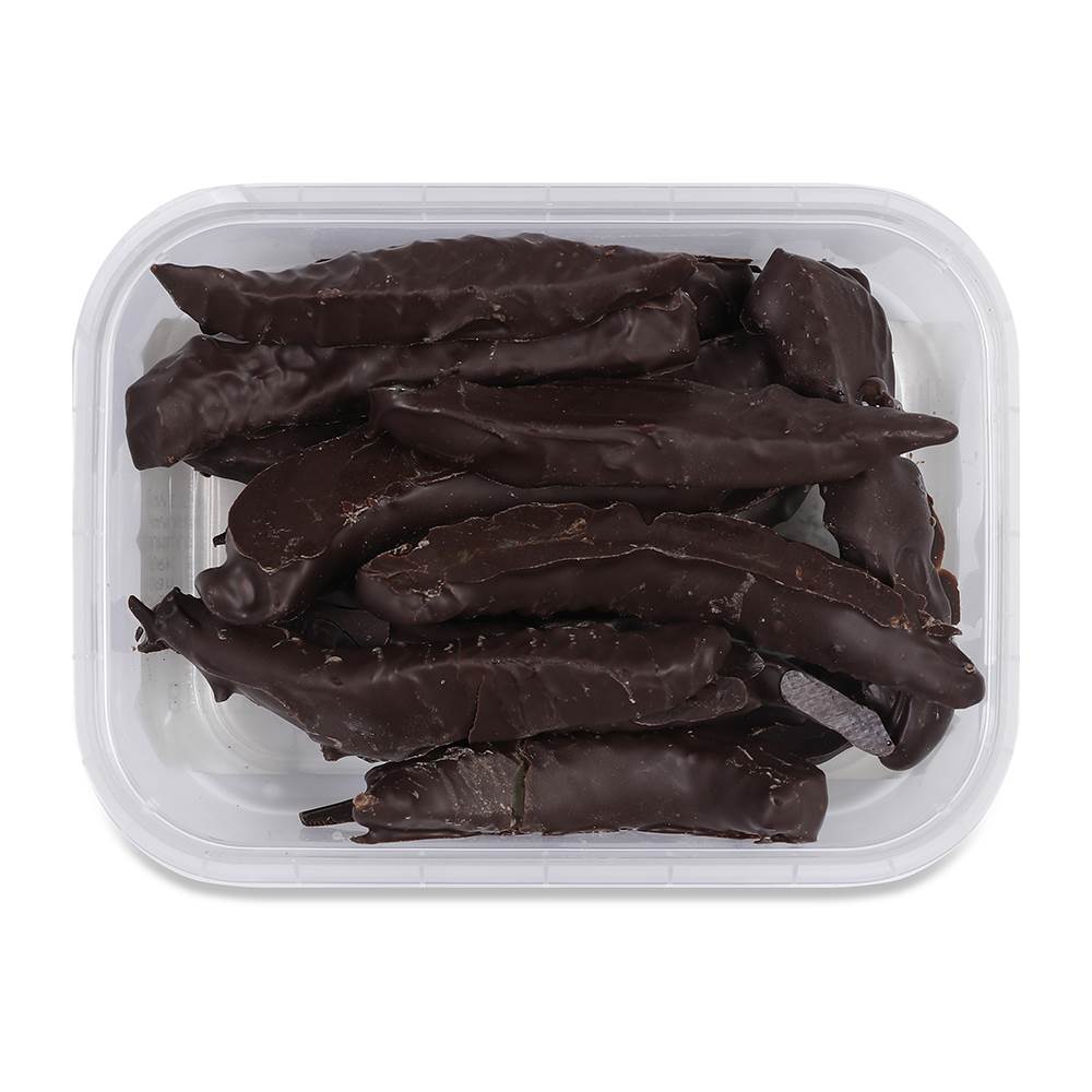 Orangenzuckerl mit Zartbitterschokoladenüberzug