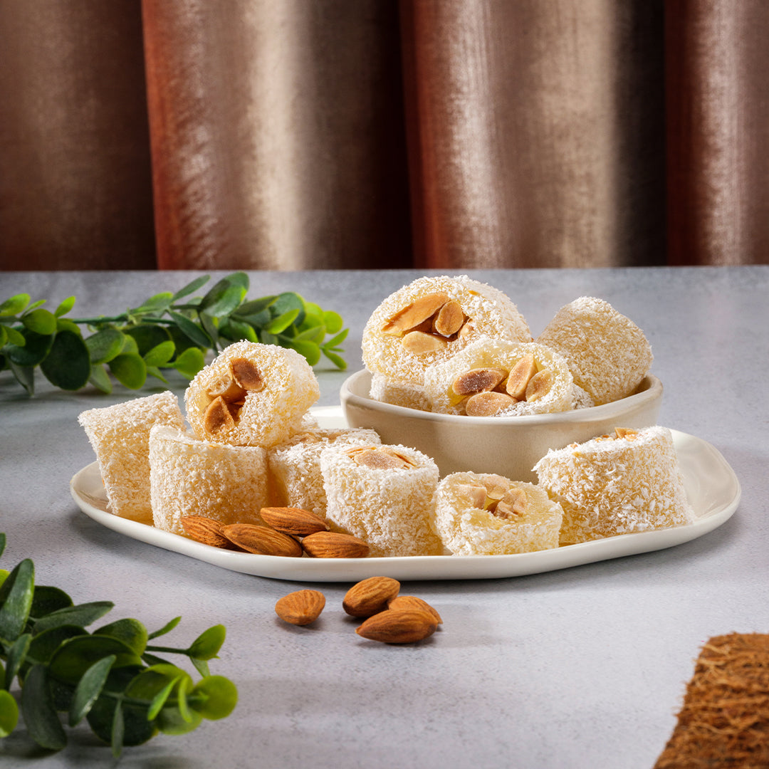 Almond and Coconut Turkish Delight