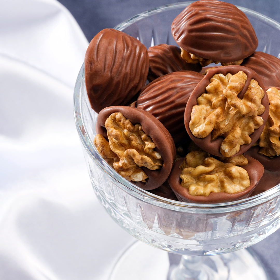 Chocolate Covered Pistachio Turkish Delight, Walnut and Almond Madlen
